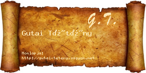 Gutai Tétény névjegykártya